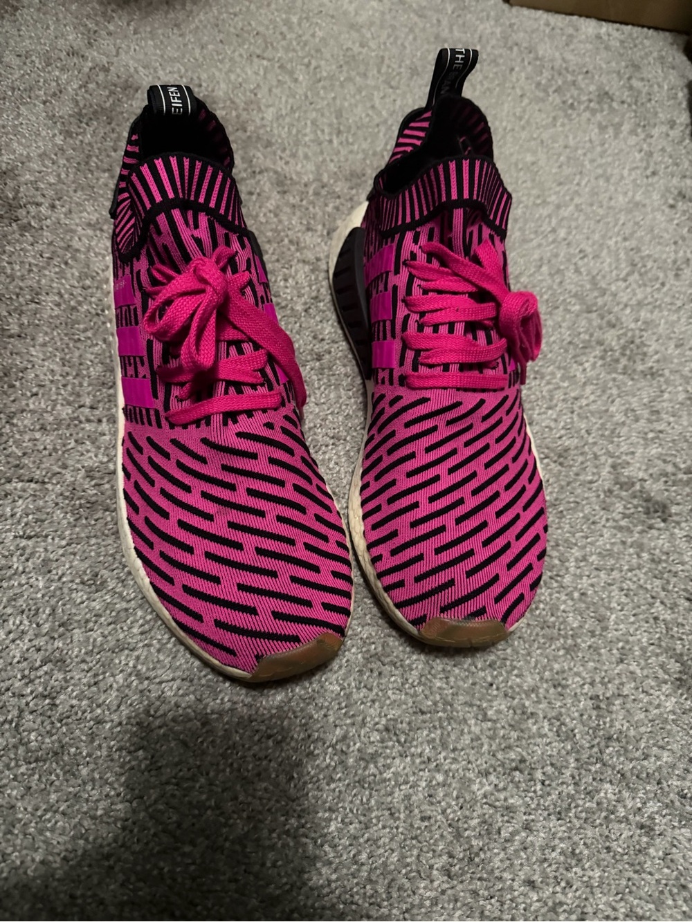 Men’s Adidas Pink Athletic Knit Sneakers